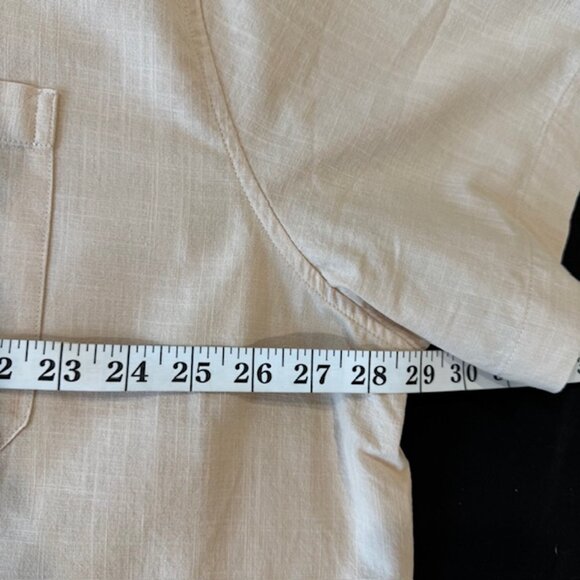 Men’s Beige Button-Down Camp Shirt 3XL Designed in Italy Lightweight Casual Top - Picture 7 of 9